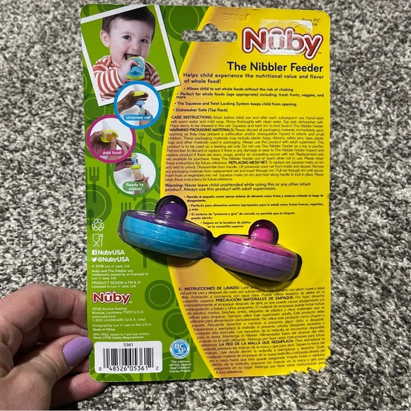 Nuby 2-Pack Nibbler Mesh Feeders 10+ Months Detachable Net, BPA Free NEW - Picture 2 of 4